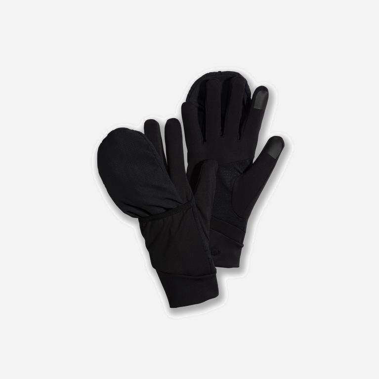Brooks Draft Hybrid Israel - Men's Running Gloves - Black (13748-LWJB)